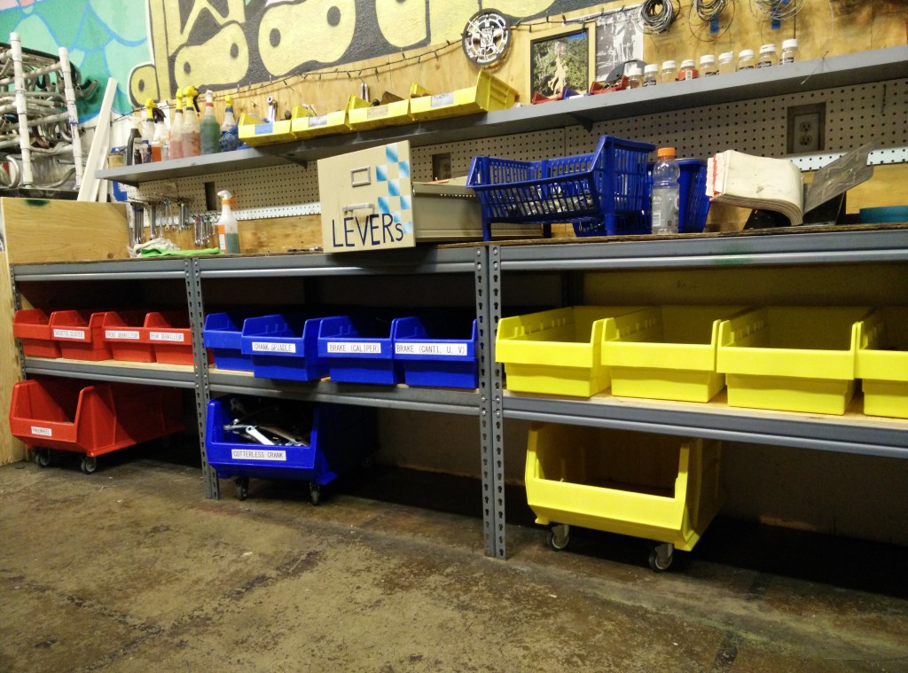 Bicycle Parts Bins